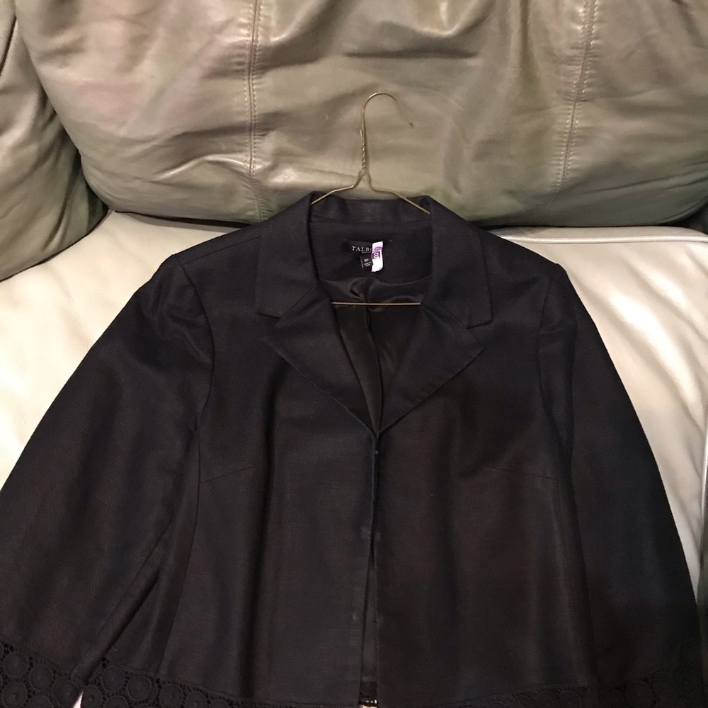 Black Jacket with Eyelet Trim - Picture 5 of 5